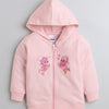 Girls French Terry Angel Hooded Sweatshirt - Pink