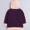 Girls French Terry Baby Dino Hooded Sweatshirt - Wine & Peach