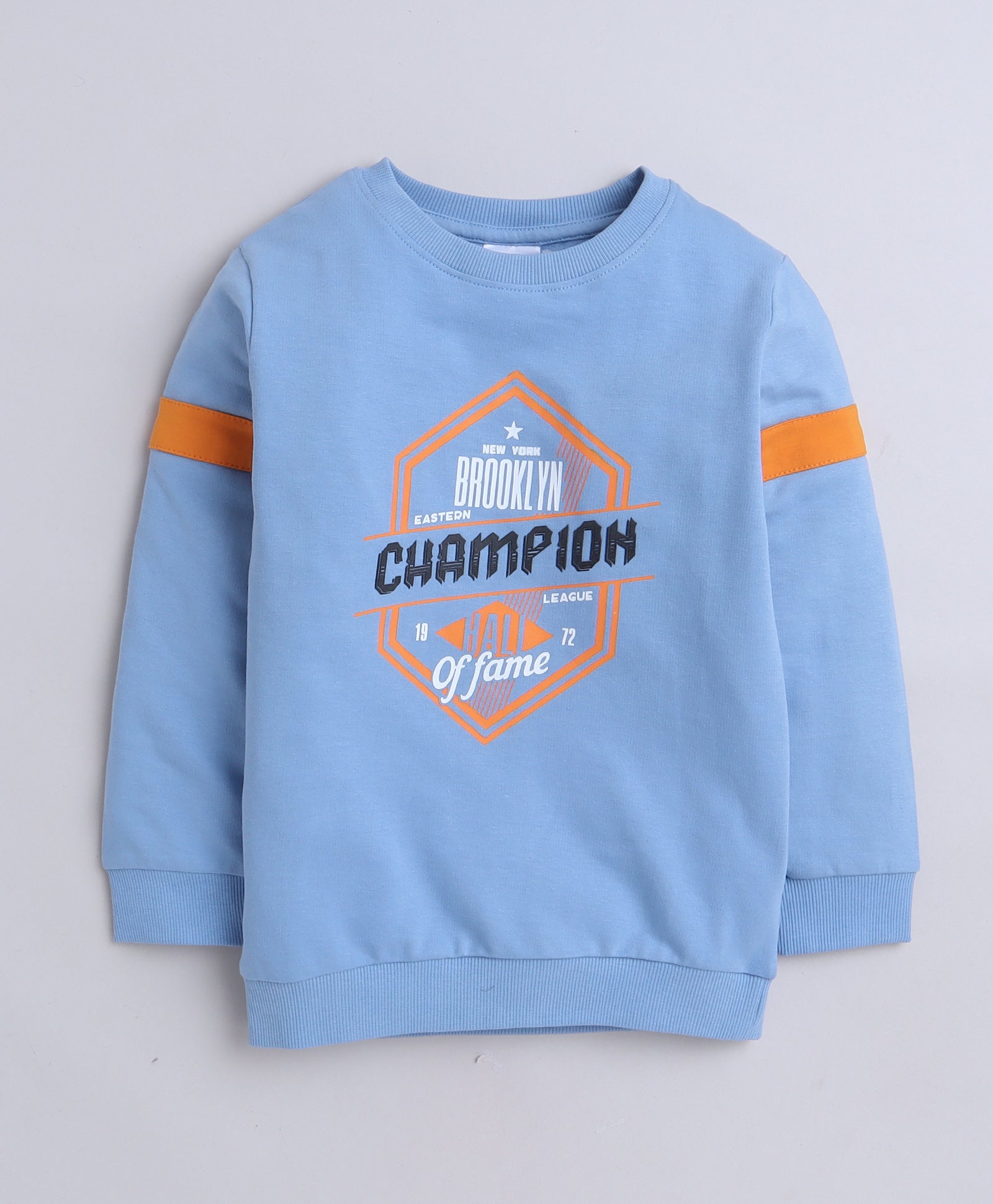 Boys French Terry Typography Sweatshirt - Blue