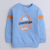 Boys French Terry Typography Sweatshirt - Blue