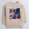 Boys French Terry Graphic Sweatshirt - Beige
