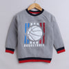 Boys French Terry Basket Ball Sweatshirt - Grey