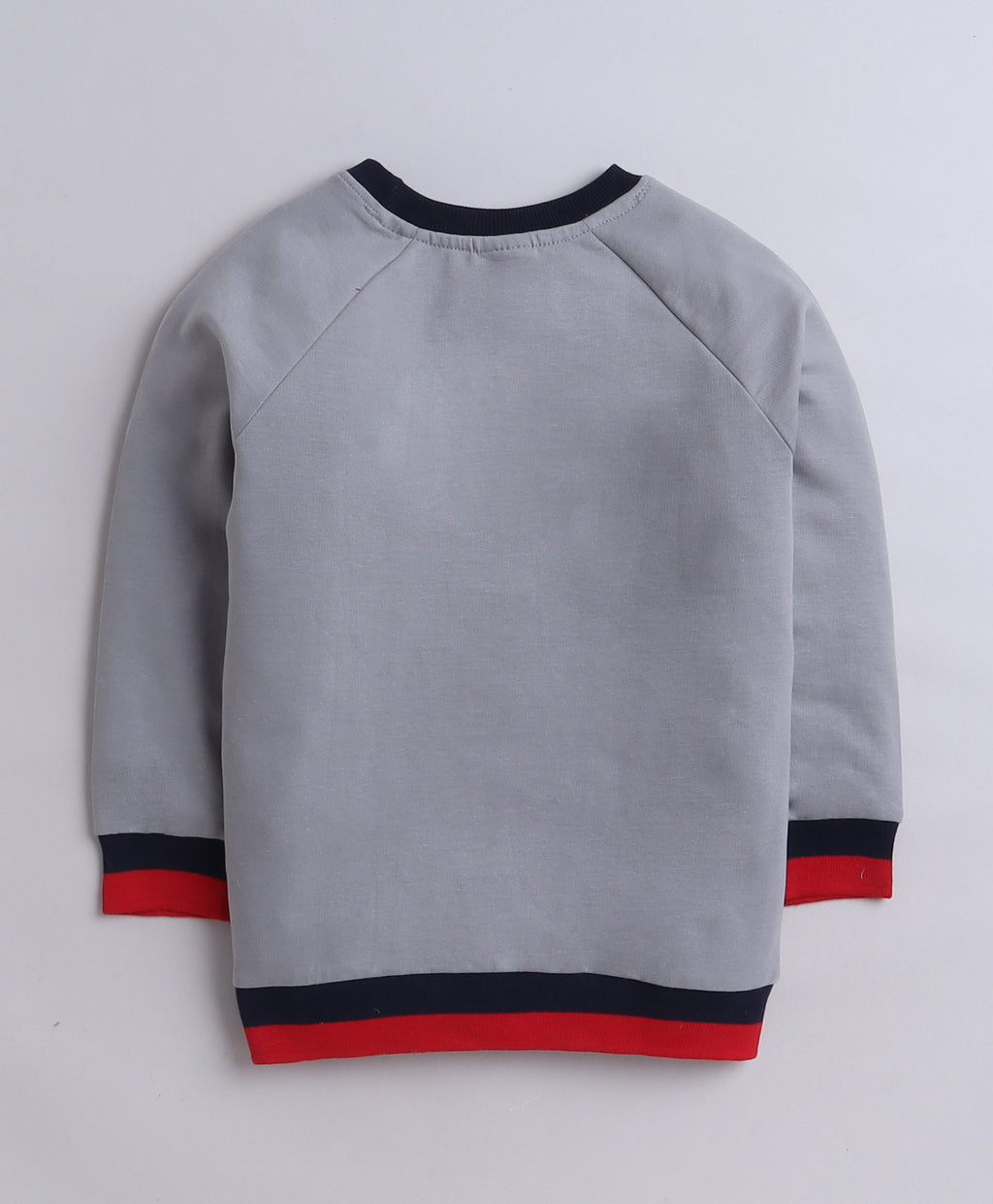 Bumzee Grey Graphic Print Sweatshirt, Full Sleeves, French Terry (Style Peb9747)