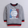 Boys French Terry Basket Ball Sweatshirt - Grey