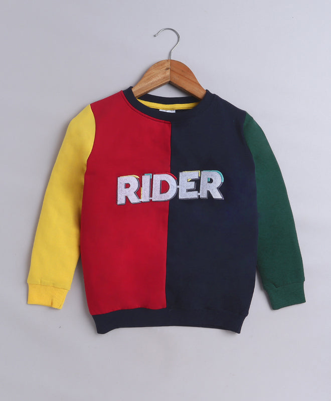 Boys French Terry Text Sweatshirt - Multi