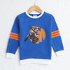 Boys French Terry Bike Sweatshirt - Royal Blue