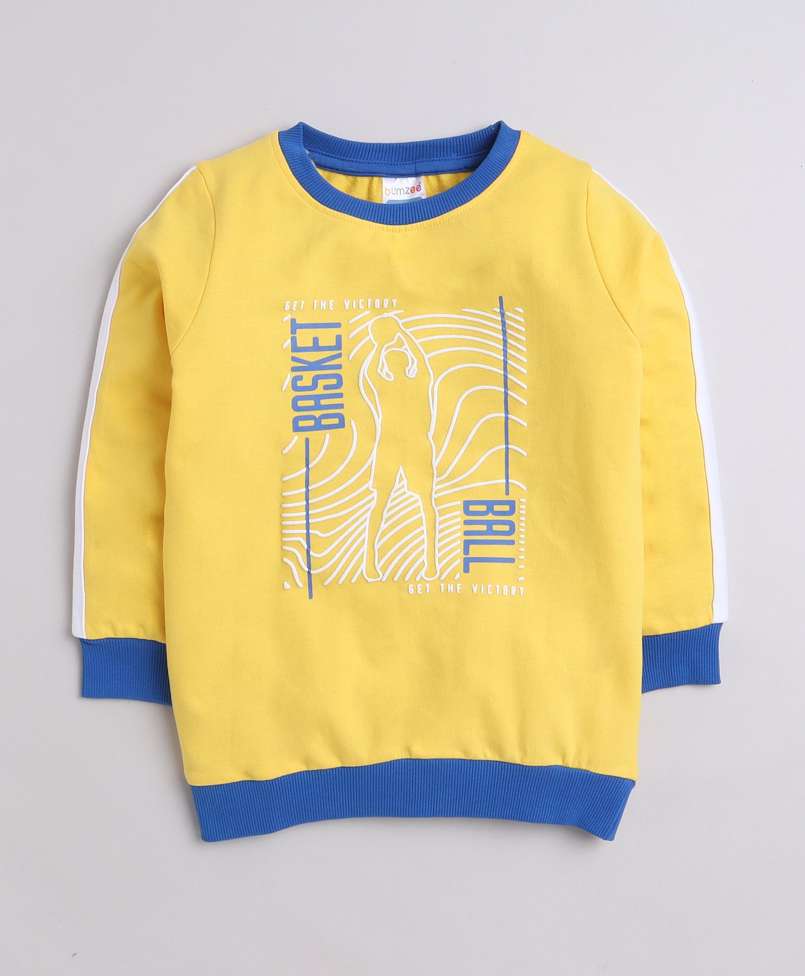 Boys French Terry Basketball Sweatshirt - Yellow