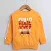Boys French Terry Text Sweatshirt - Orange