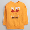 Boys French Terry Text Sweatshirt - Orange