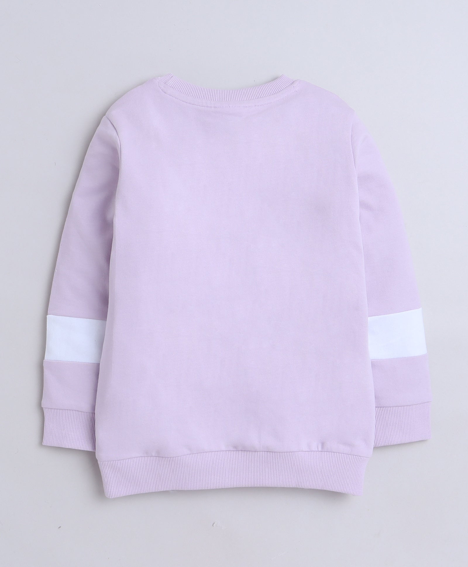 Girls French Terry Text & Wings Sweatshirt - Lilac