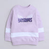 Girls French Terry Text & Wings Sweatshirt - Lilac