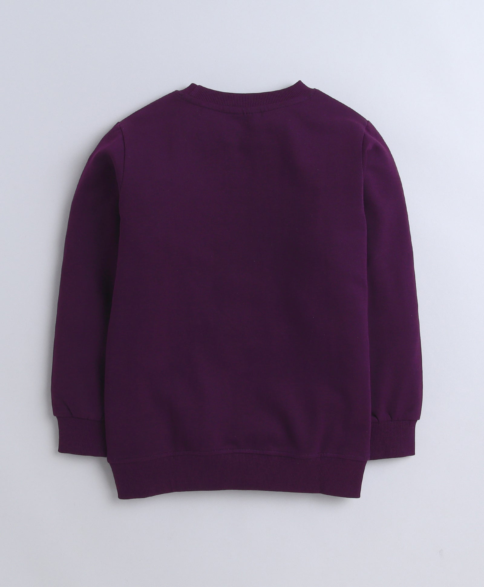 Girls French Terry Unicorn Sweatshirt - Wine