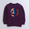 Girls French Terry Unicorn Sweatshirt - Wine