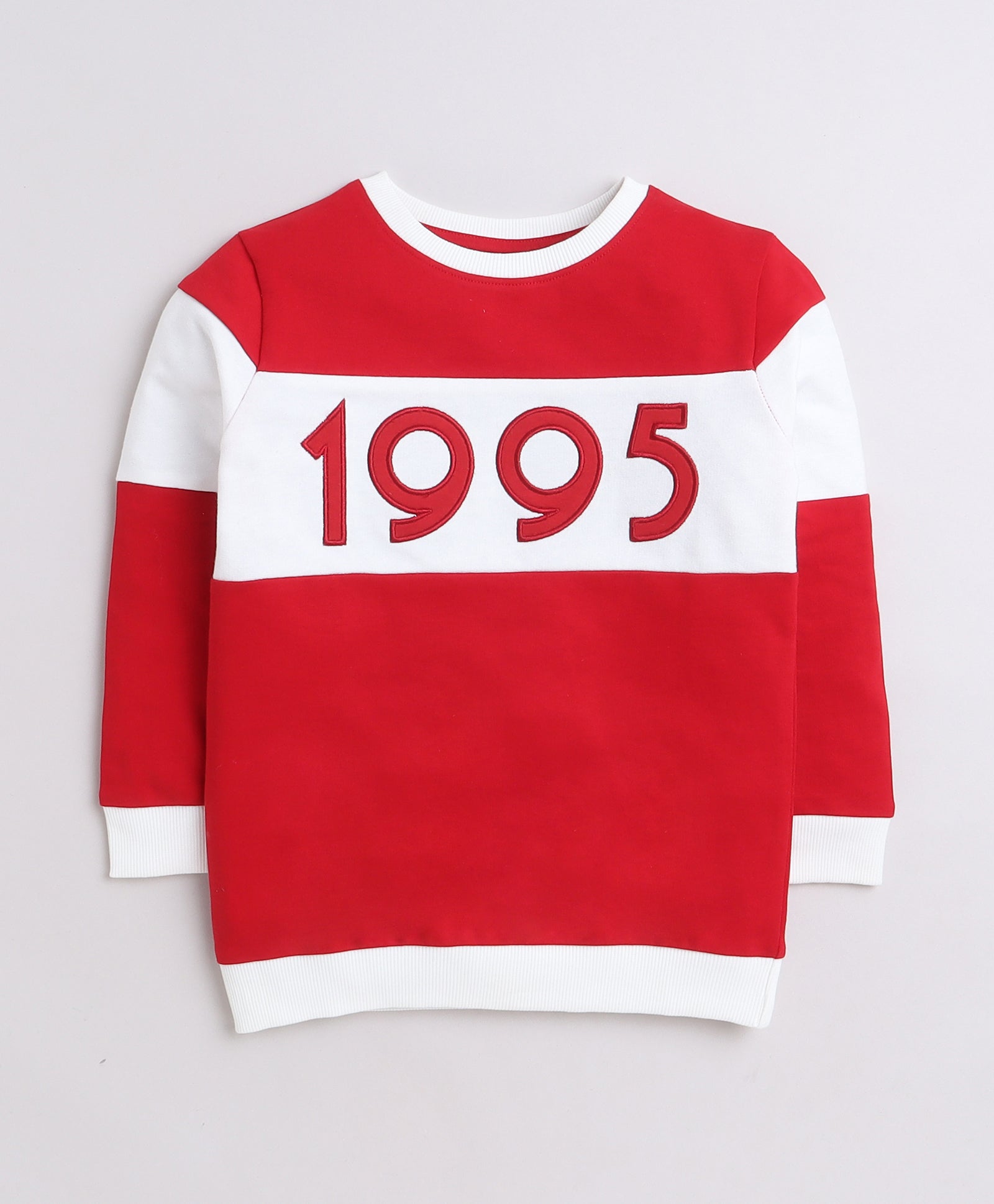 Girls French Terry Text Sweatshirt - Red