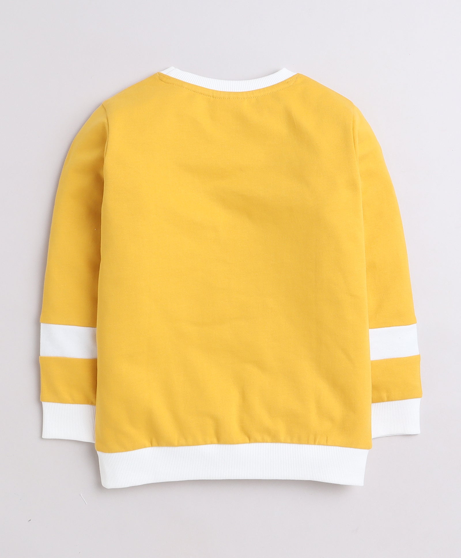 Girls French Terry Text Sweatshirt - Mustard