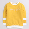 Girls French Terry Text Sweatshirt - Mustard
