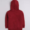 Boys French Terry Text Hooded Sweatshirt - Maroon
