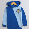 Boys Fleece Typography Hooded Sweatshirt - Royal Blue