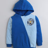 Boys Fleece Typography Hooded Sweatshirt - Royal Blue
