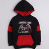 Boys Fleece Text Hooded Sweatshirt - Black