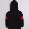 Boys Fleece Text Hooded Sweatshirt - Black