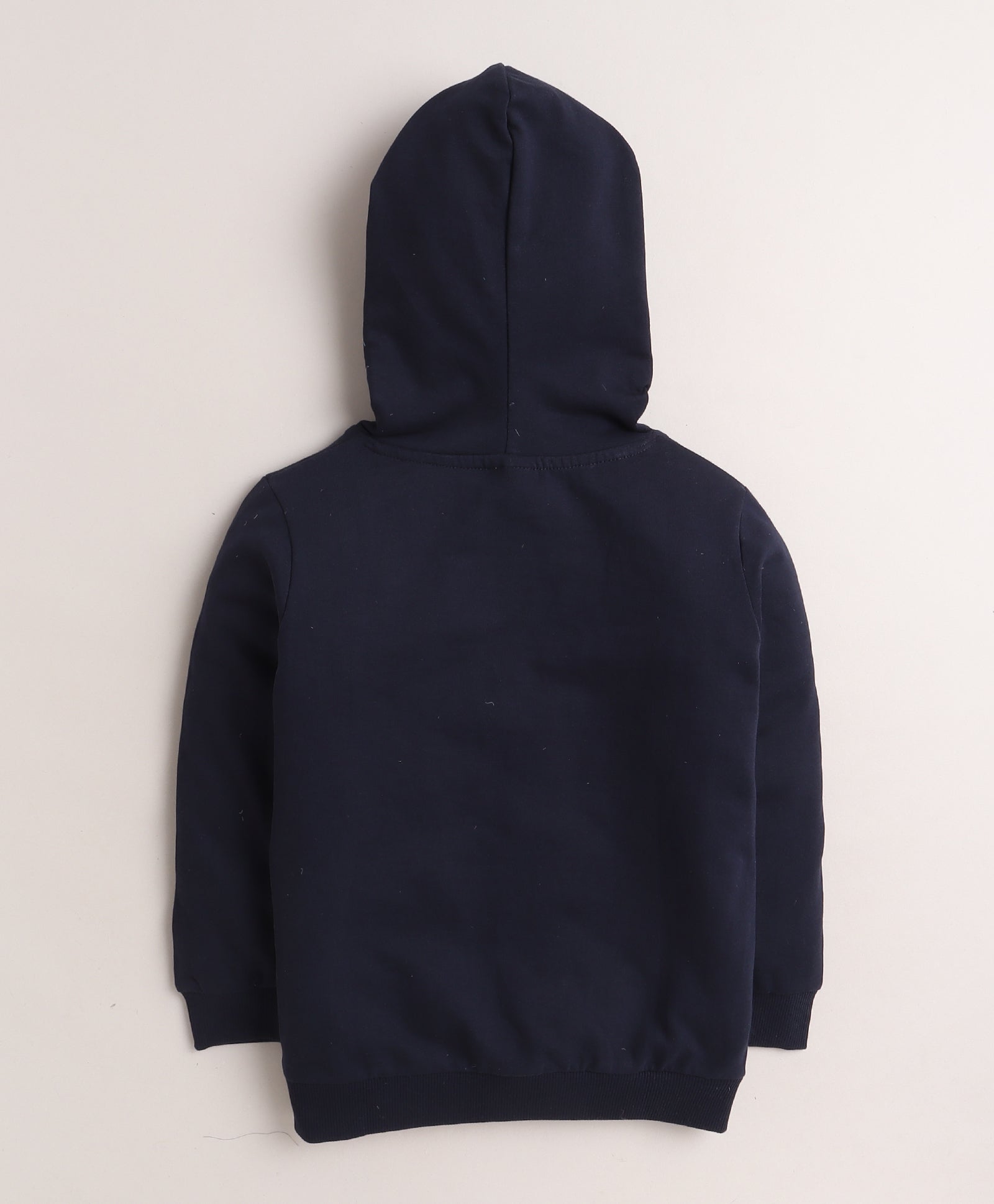 Boys Fleece Typography Hooded Sweatshirt - Navy