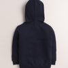Boys Fleece Typography Hooded Sweatshirt - Navy