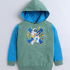 Boys French Terry Astronaut  Hooded Sweatshirt - Green & Blue