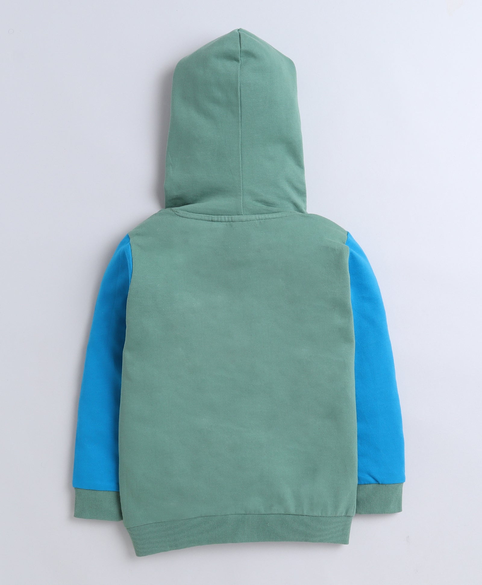 Boys French Terry Astronaut  Hooded Sweatshirt - Green & Blue
