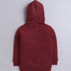 Girls French Terry Graphic Hooded Sweatshirt - Red