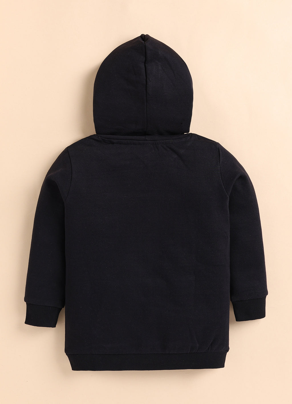 Bumzee Black Graphic Print Sweatshirt, Full Sleeves, Fleece, Hooded (Style Peb9783N)