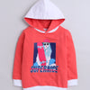 Girls French Terry Skate Board & Girl Hooded Sweatshirt - Coral