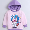 Girls French Terry Unicorn Hooded Sweatshirt - Pink & Purple