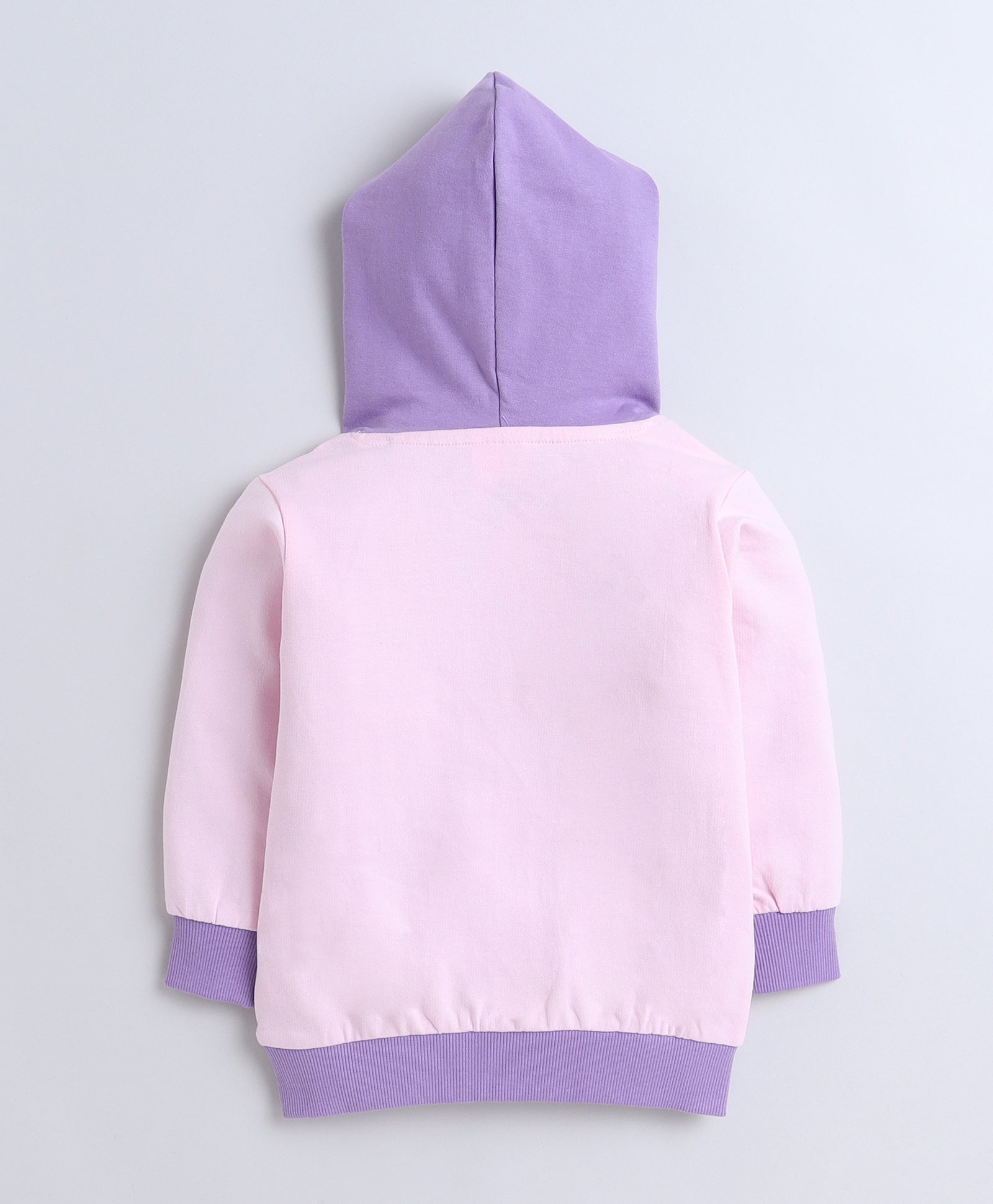 Girls French Terry Unicorn Hooded Sweatshirt - Pink & Purple