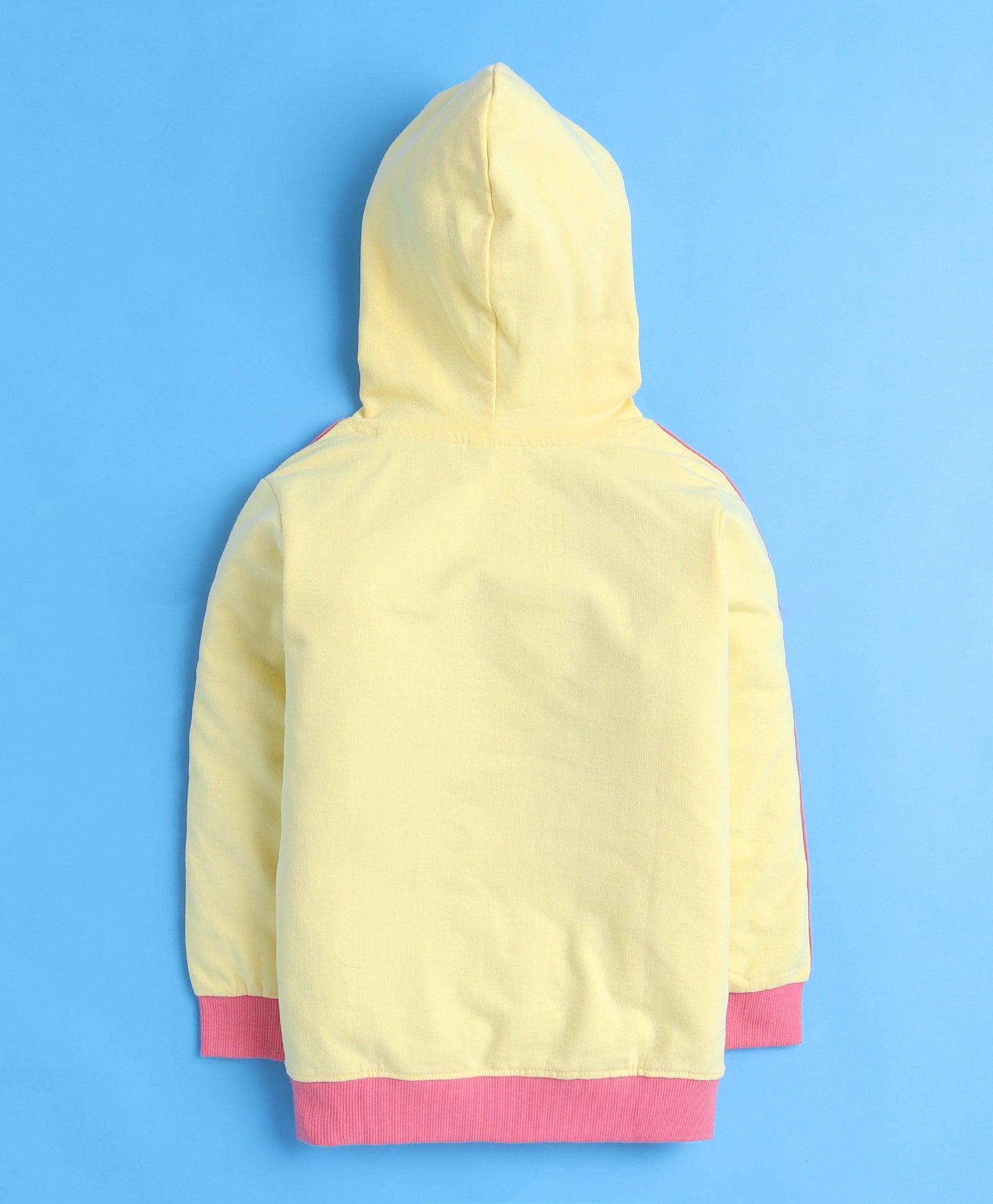 Girls  French Terry Typography Hooded Sweatshirt - Yellow