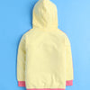 Girls  French Terry Typography Hooded Sweatshirt - Yellow