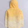 Girls French Terry Typography Hooded Sweatshirt - Yellow