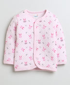 Bumzee Pink Animal Print Winter Set, Full Sleeves, Padded (Style Peb9813)