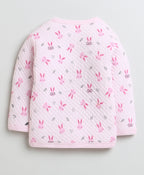 Bumzee Pink Animal Print Winter Set, Full Sleeves, Padded (Style Peb9813)