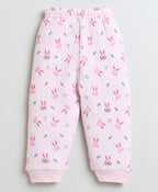 Bumzee Pink Animal Print Winter Set, Full Sleeves, Padded (Style Peb9813)
