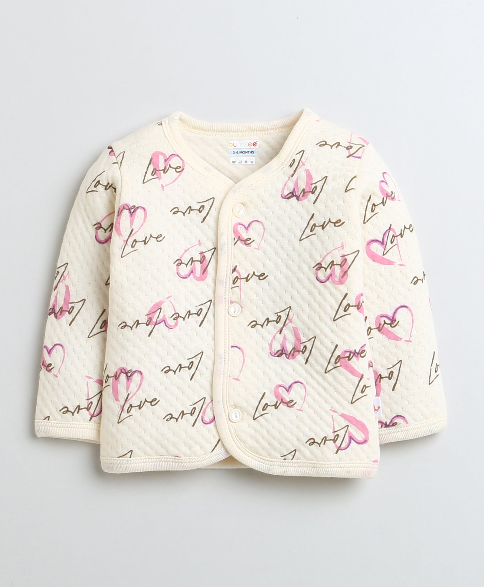 Girls Polyfill Text & Heart Polyfill Set - Cream