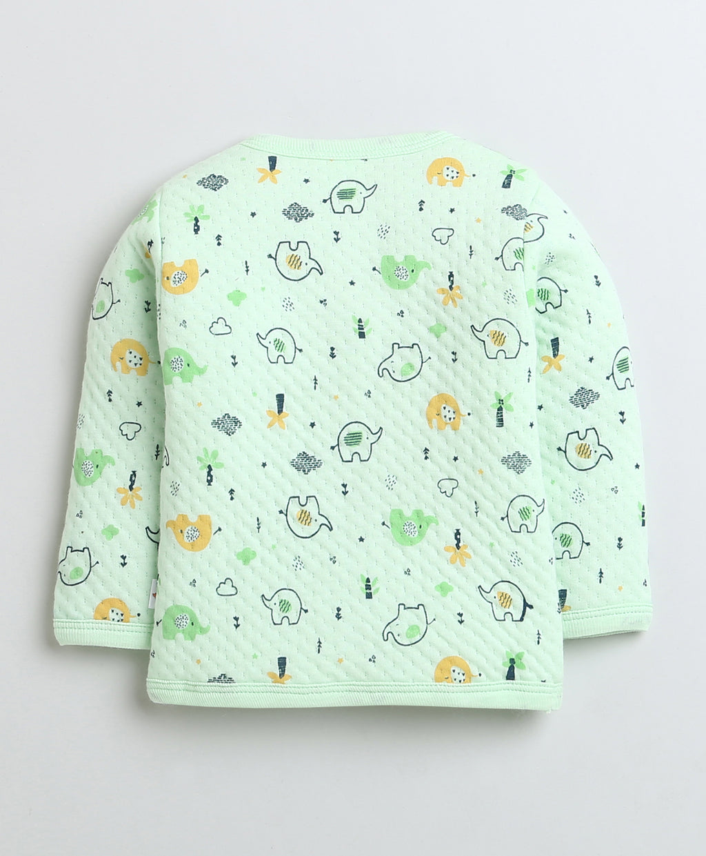 Bumzee Sea Green Animal Print Winter Set, Full Sleeves, Padded