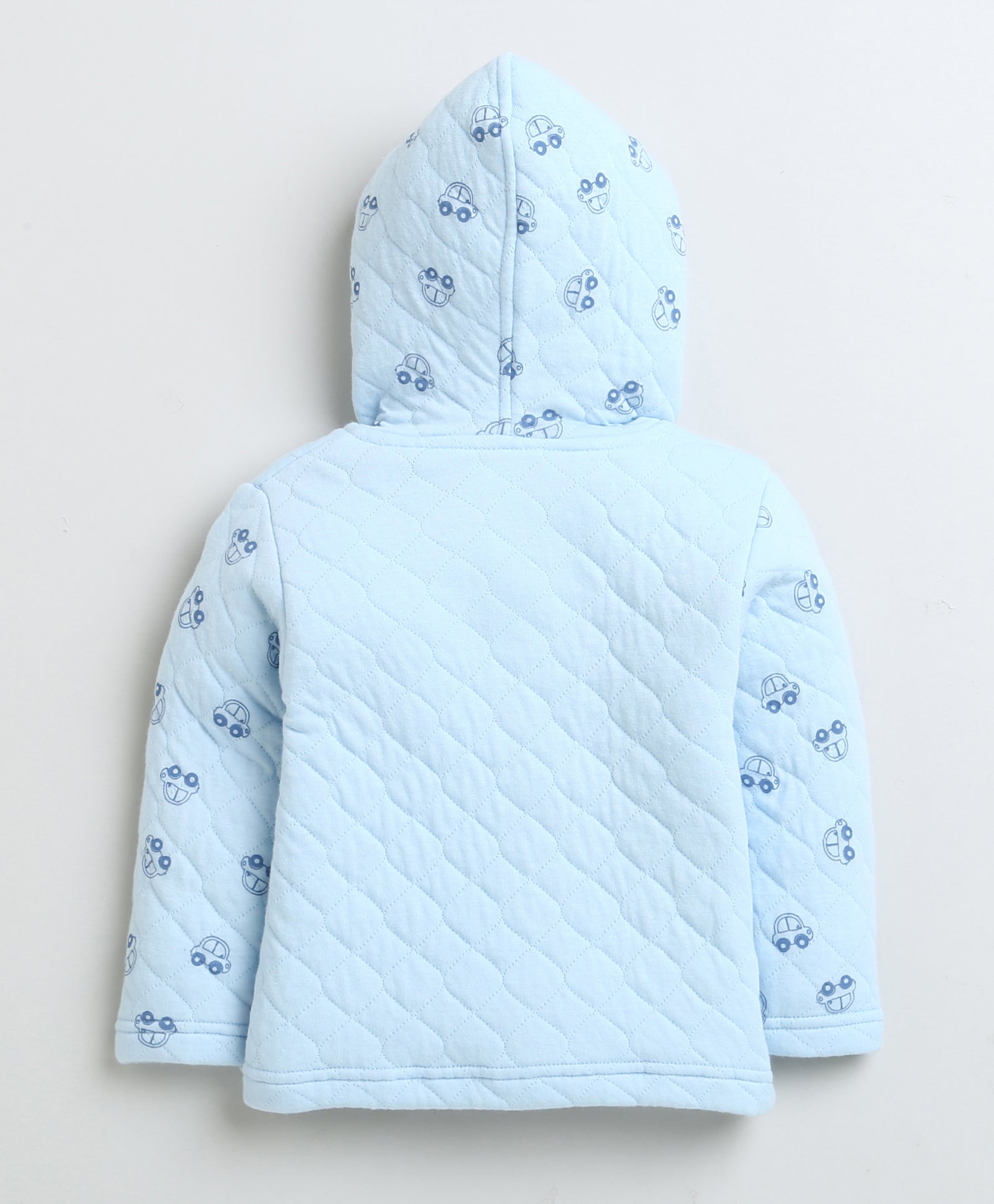 Boys Polyfill Car Hooded Sweatshirt - Blue