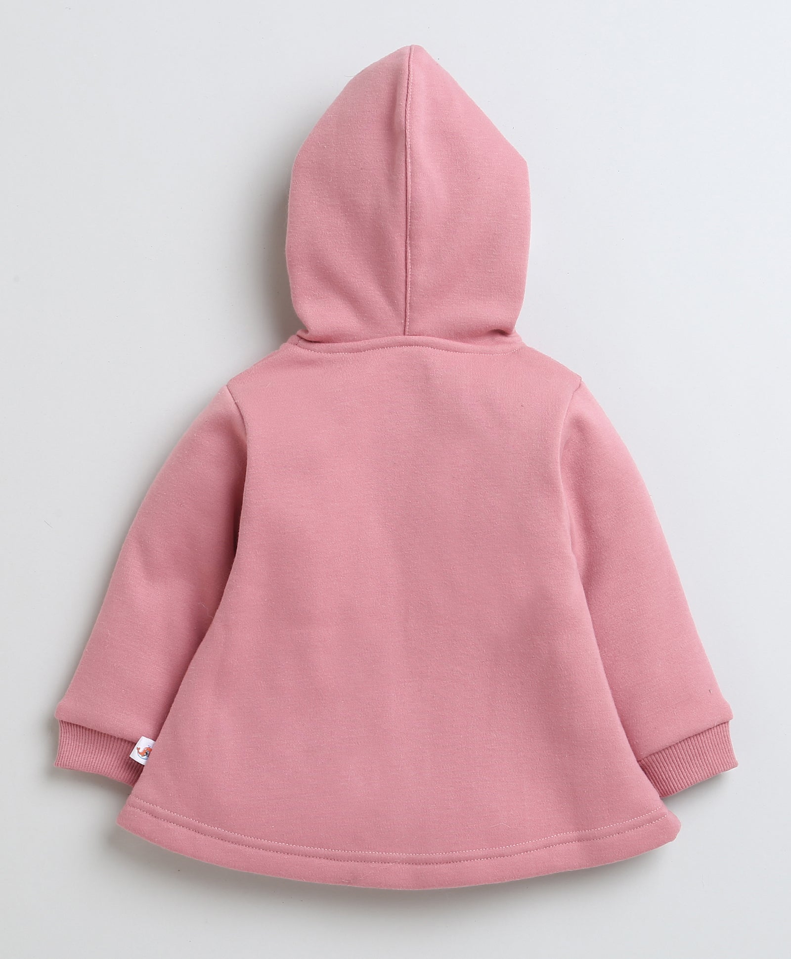 Girls Fleece Cat Hooded Sweatshirt - Pink & Off White