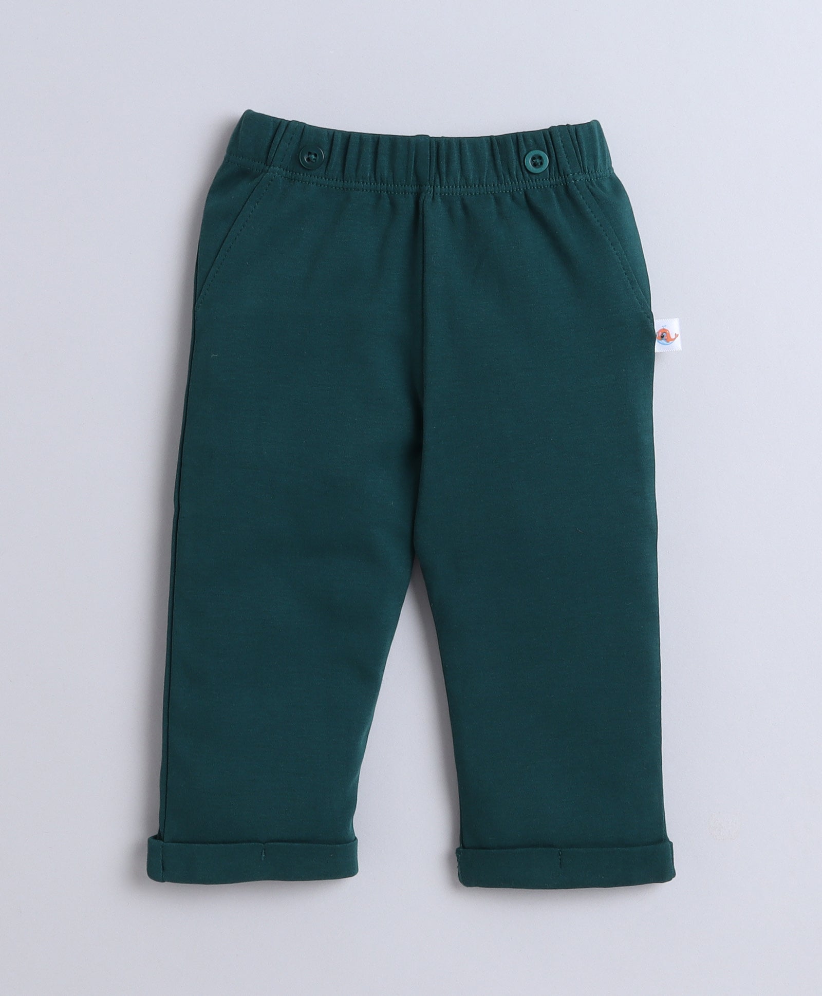 Boys 100% Cotton Graphic Bodysuit Set - Bottle Green & White