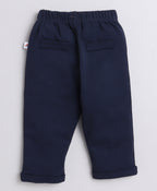 Bumzee Navy & White Graphic Print Bodysuit & Pant Set, Full Sleeves, 100% Cotton