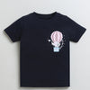 Girls 100% Cotton Elephant T-Shirt Pack - Navy & Orange