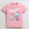BUMZEE Navy & Pink Girls Half Sleeves Cotton T-Shirts Pack Of 2