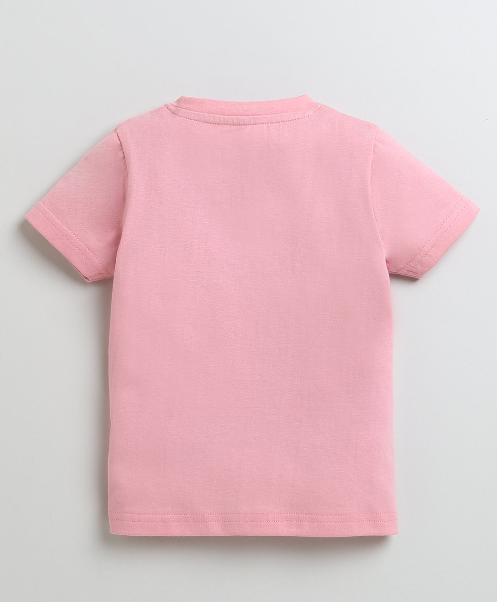 BUMZEE Navy & Pink Girls Half Sleeves Cotton T-Shirts Pack Of 2
