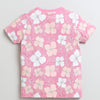 BUMZEE Pink & Lime Green Girls Half Sleeves Cotton T-Shirts Pack Of 2